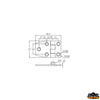 AISI 316 stainless steel hinges thickness 2 mm - 56x37 mm with adhesive plate mod dritto - Dimensions 56x37 mm [M3536057]
