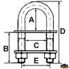Asi 316 U-bolts with double plate and nuts M10 with rubber gasket - Thread Ø mm 10 - Round Ø 12 mm - At 50mm - B mm74 - C mm								

								39 [N3412075]