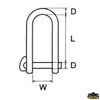 Shackle with snap fastener diameter 8 mm - D mm 8 - L mm 64 - W mm 22 [M1208064]