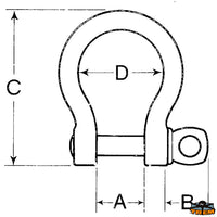 Aisi 316 stainless steel bow shackle diameter 6 mm - Ø mm 6 - Breaking load 1750 kg - At 11mm - B mm10 - C mm								

								42 - D mm 18 - Package  [M2106031]