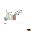 Flush-pull latch with inner opening system outer diameter 61 mm - External Ø 61 mm - Internal Ø 48 mm - D mm 3-10 - H mm38 [N3050018]