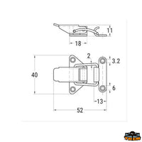 Aisi 316 stainless steel fastening 52x42 mm - Dimensions 52x42 mm [M3592253]
