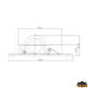 Foldable bottom board with spring 83x21 mm - Dimensions 83x21 mm [N3021083]