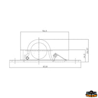 Foldable bottom board with spring 83x21 mm - Dimensions 83x21 mm [N3021083]