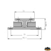 Door holder dimensions 50x9 mm - Dimensioni mm 50x9 H [M3509050]