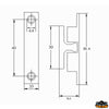 Door holder dimensions 50x9 mm - Dimensioni mm 50x9 H [M3509050]
