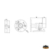Magnetic doorstop swivelling - Dimensions 51x64 mm - Ø Base mm 30 [N3030064]