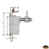 Lift handle without lock outer diameter 62 mm - D mm 62 - C mm 50 - T mm 0-20 - H mm66 - Model								

								Without lock with lever [D5360204H]