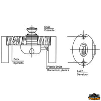 Nylon latch - Model with knob [M3516034]