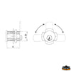 Brass door lock for peaks diameter 20 mm - A mm 30 [S2444073]