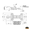 Chromed brass hatch and cabinet toggle latch - dimensions 86x48 mm [M3510030]