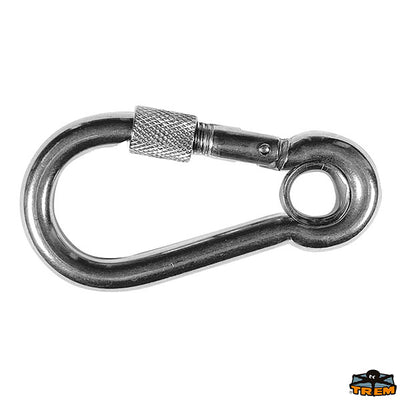 Carabiner with eyelet and screw clip Trem M0610102