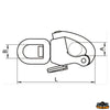 Snap shackle for spinnaker Halyards and general purposes - Breaking load 2500 kg - A mm 16 - B mm 16 - L mm87 [M0607095]