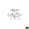 Snap shackle asymmetric opening length 100 mm - D mm 10 - L mm 100 - At 15mm - And mm22 [M0500100]