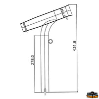 Pipe-mounted rod holders height 278 mm - Description High rotatable rod holder - Internal Ø 42 mm [M2642278]