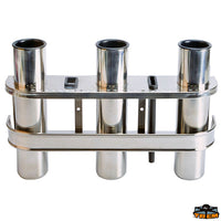 Rod holder with fishing hook holder and knife holder 3 rods - Places 3 - A mm 340 - B mm 240 - C mm76 [M2603340]