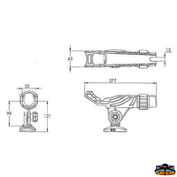 Deck mount fishing rod holder inner diameter 50 mm - Internal Ø 50 mm [M2612764]
