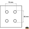 Removable fishing rod holder 210 mm - Foro Ø mm 42 - Base mm 100x92 - Length 210 mm [M2640210]