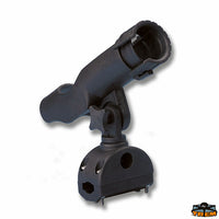 Fishing rod holder for guard-rail black color - Pulpit connection model - Black colour [M2680079]