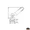 Adjustable fishing rod holder with deck mount base 100x65 mm - A mm 100 - B mm 65 - L mm 200 - D mm40 [M2649260]