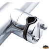 Stainless steel clamp-on rod holder for pipe 25-32 mm - Per cane Ø max. 42 - Per tube mm 25-32 - Total length 257 mm [M2607237]