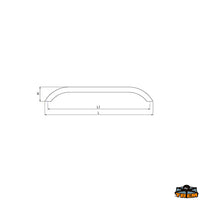 Aisi 316 handrail 300 mm - H mm 50 - L mm 300 - L1mm 280 - Studs INCLUSIN3008090 - Fixing								

								2 studs Ø 8 mm [N4340300]
