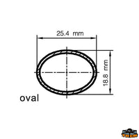 Stainless steel aisi 316 oval handrail oval handrail length 337 mm - L1 mm 305 - L+A mm 337 - H mm 55 - No. of fixing holes4 [N4343305]
