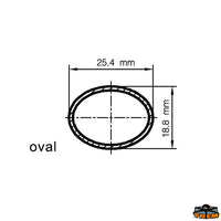 Stainless steel aisi 316 oval handrail oval handrail length 305 mm - L1 mm 305 - L mm 335 - H mm 60 - Fixing 2 Studs Ø 8 mm [N4344305]