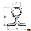 Aluminium connector for handrail hole diameter 25 mm - A mm 25 - B mm 60 - C mm 60 [N4325055]