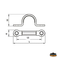 Fastening clamps - L mm 54 - L1 mm 39 - At 14 mm - H mm21 [N3443014]
