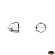 Hex cap nuts in stainless steel Trem E6006000