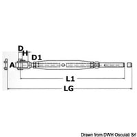 S.S turnbuckle fixed jaw 8 mm