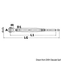 Turnbuckle press-fitting terminal AISI 316 10 mm