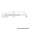 Turnbuckle w. articulated jaw AISI 316 8 mm
