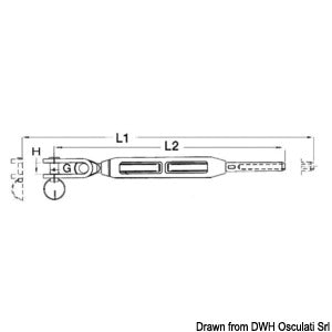 Turnbuckle press-fitting terminal 3/8