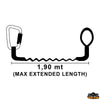 Safety line Segura static with 1 snap hook - H mm 23 - Description Elastic 1 m - Extended 1.90 m - Carabiners 1 - Single Tape [B1423101]