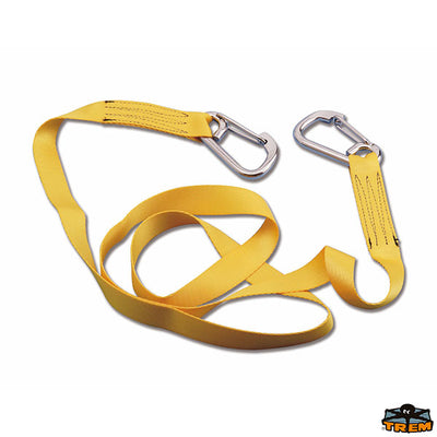 Fastening belt for safety harness equipped with two snap hooks Trem B1400200