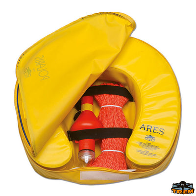 POLARIS safety kit complete with Ares lifebuoy, 30 mt. floating rope, lifebuoy light Trem N1660004