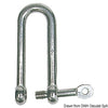 Long shackle with captive pin AISI 316 12 mm