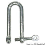 Long shackle with captive pin AISI 316 12 mm