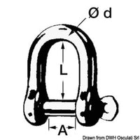 Shackle made of galvanized steel 14 mm