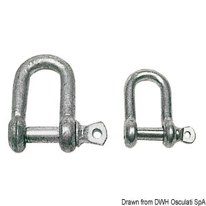 Shackle made of galvanized steel 25 mm