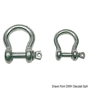 HDG steel bow shackle 14 mm