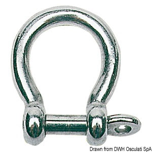 Bow shackle AISI 316 22 mm