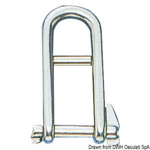 Shackle w. locking pin and stop bar AISI 316 8 mm