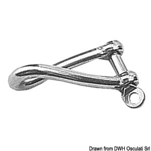 Twisted shackle made of investment cast SS 12 mm