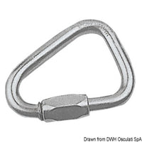 Delta SS snap-hook w. screw opening 6 mm