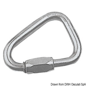 Delta SS snap-hook w. screw opening 3.5 mm