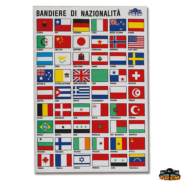 Self-adhesive  international flags Trem D1516024