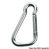 Carabiner hook AISI 316 large opening 10 mm